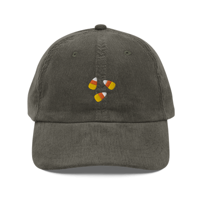 Candy Corn 🟠⚪️🟡 Embroidered Corduroy Hat - Polychrome Goods 🍊