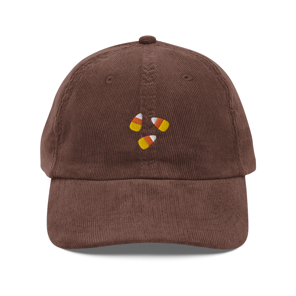 Candy Corn 🟠⚪️🟡 Embroidered Corduroy Hat - Polychrome Goods 🍊