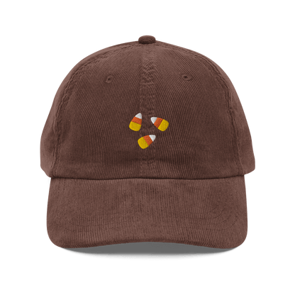 Candy Corn 🟠⚪️🟡 Embroidered Corduroy Hat - Polychrome Goods 🍊