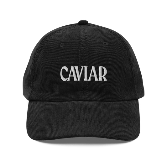 Caviar Embroidered Corduroy Hat - Polychrome Goods 🍊