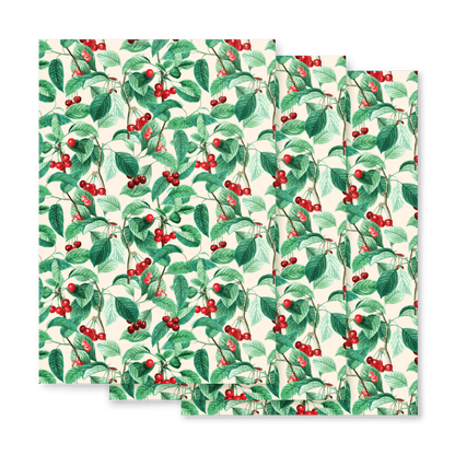 "Cerises" Cherries Wrapping Paper - Polychrome Goods 🍊