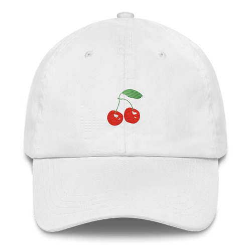 Chapeau de papa brodé de cerises