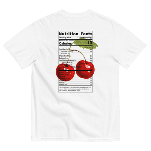 Cherries 🍒 Nutrition Label Shirt