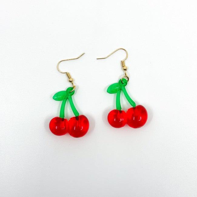 Cherry Pendant Earrings Polychrome Goods 🍊