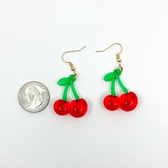 Cherry Pendant Earrings Polychrome Goods 🍊