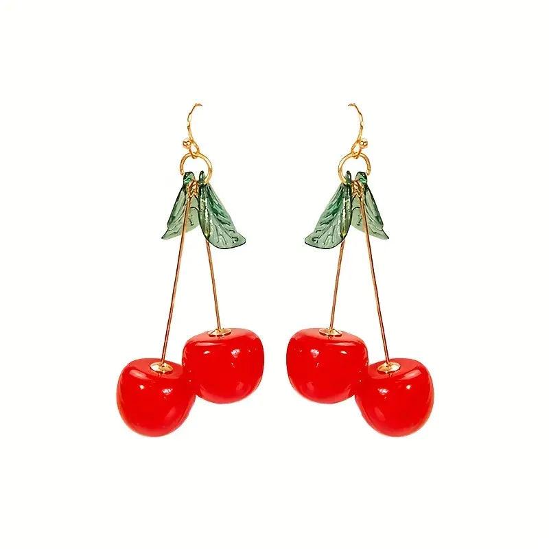 Cherry Pendant Earrings - Polychrome Goods 🍊