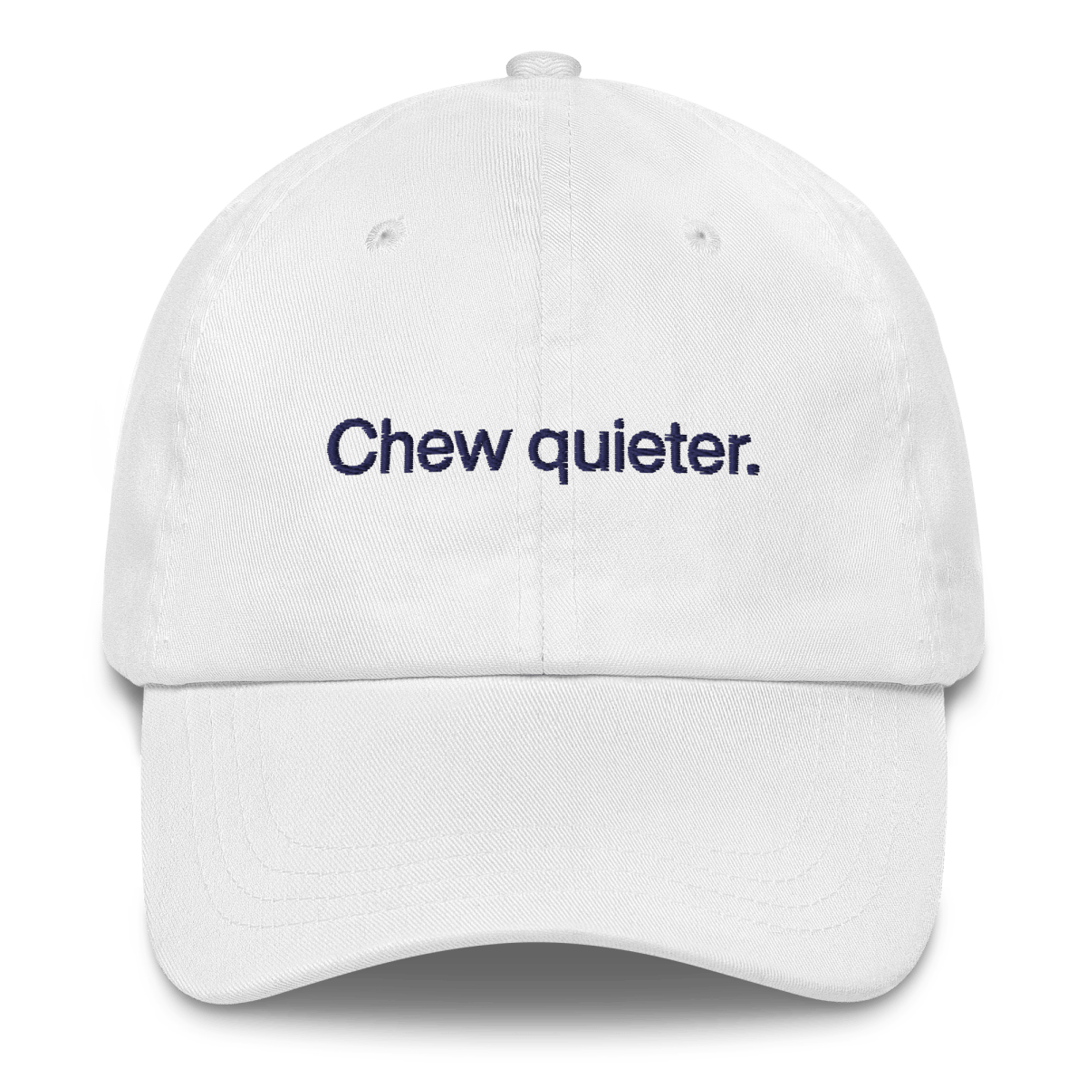 Chew quieter. Embroidered Hat - Polychrome Goods 🍊