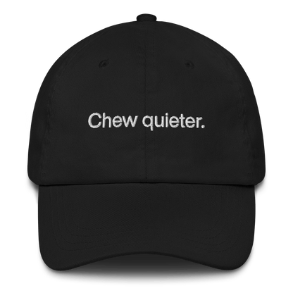 Chew quieter. Embroidered Hat - Polychrome Goods 🍊