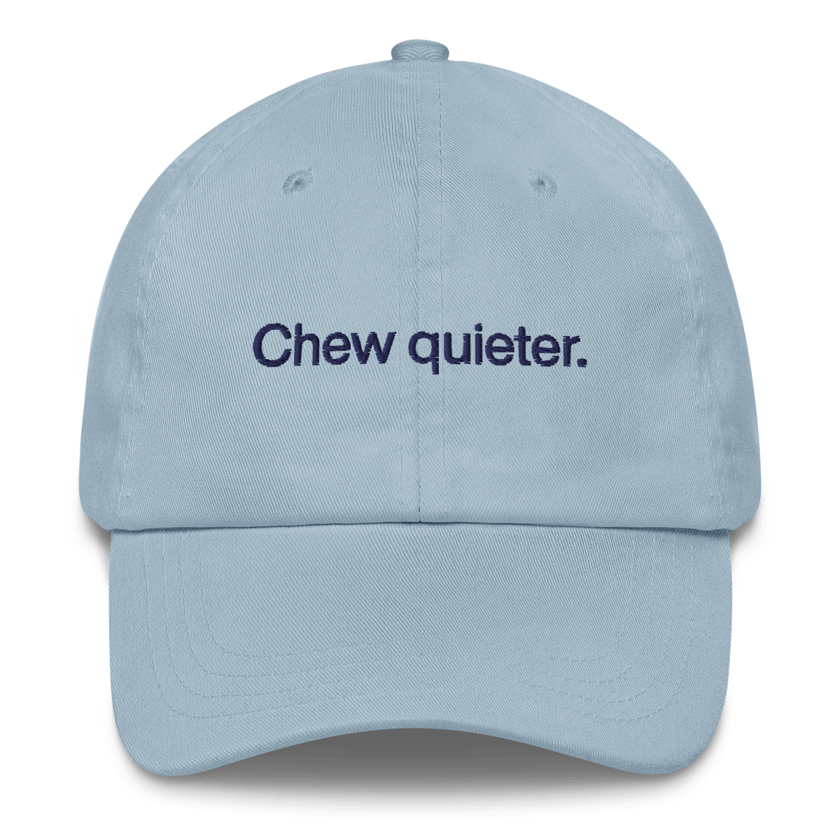 Chew quieter. Embroidered Hat - Polychrome Goods 🍊