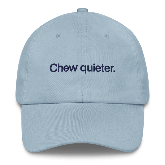 Chew quieter. Embroidered Hat - Polychrome Goods 🍊
