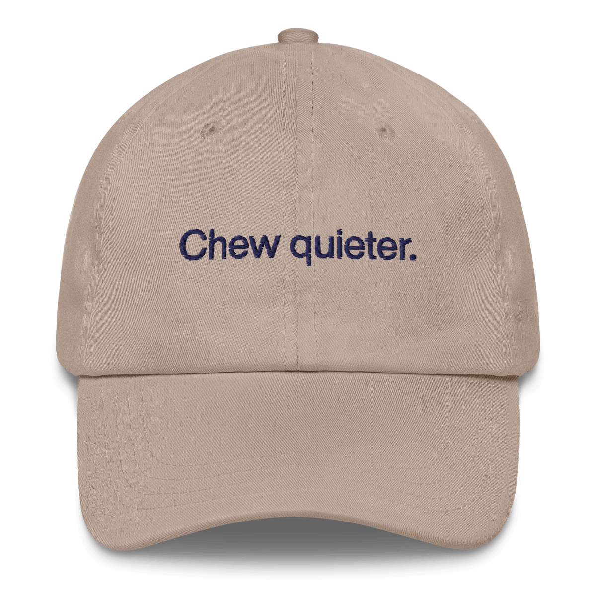 Chew quieter. Embroidered Hat - Polychrome Goods 🍊