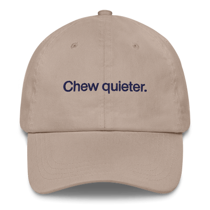 Chew quieter. Embroidered Hat - Polychrome Goods 🍊