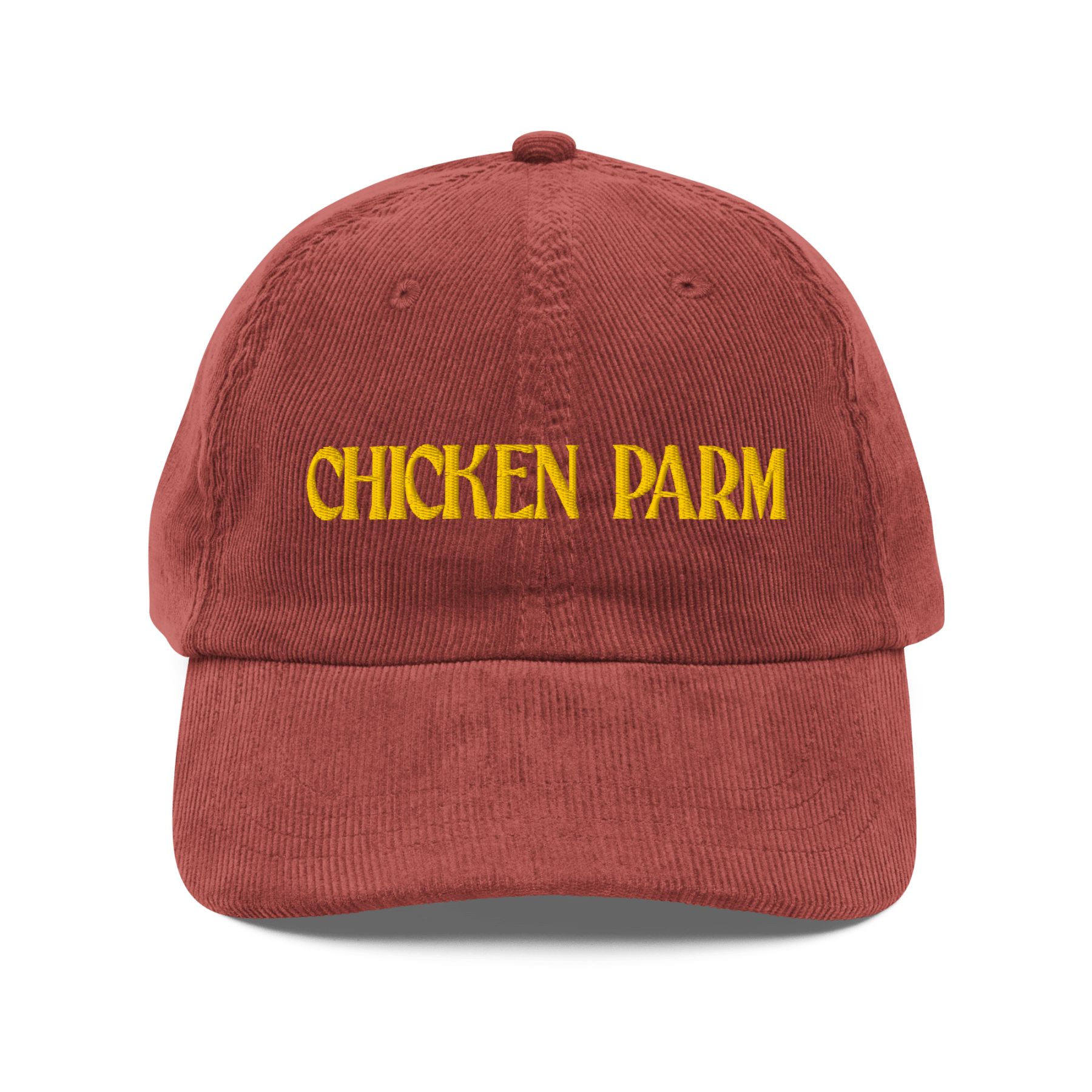 Chicken Parm Embroidered Corduroy Hat - Polychrome Goods 🍊