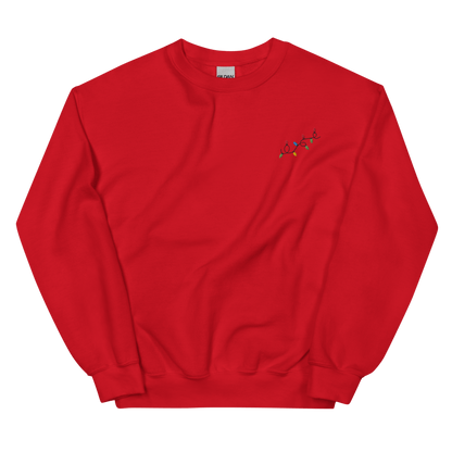 Christmas Lights 🎄 Embroidered Sweatshirt - Polychrome Goods
