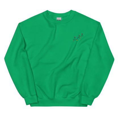 Christmas Lights 🎄 Embroidered Sweatshirt - Polychrome Goods