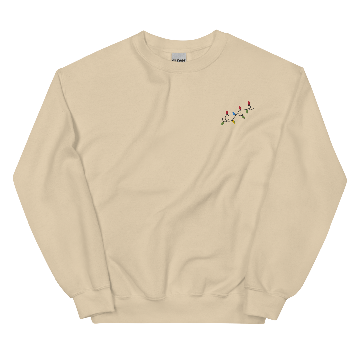 Christmas Lights 🎄 Embroidered Sweatshirt - Polychrome Goods