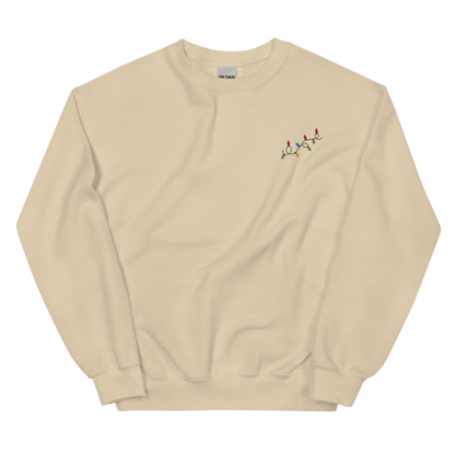 Christmas Lights 🎄 Embroidered Sweatshirt - Polychrome Goods