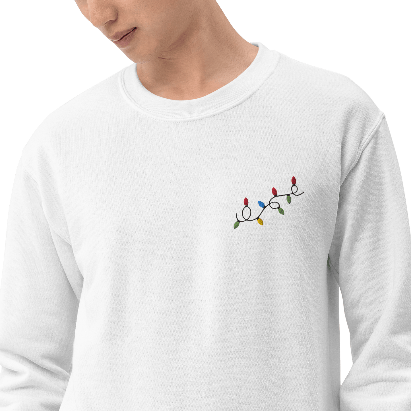 Christmas Lights 🎄 Embroidered Sweatshirt - Polychrome Goods