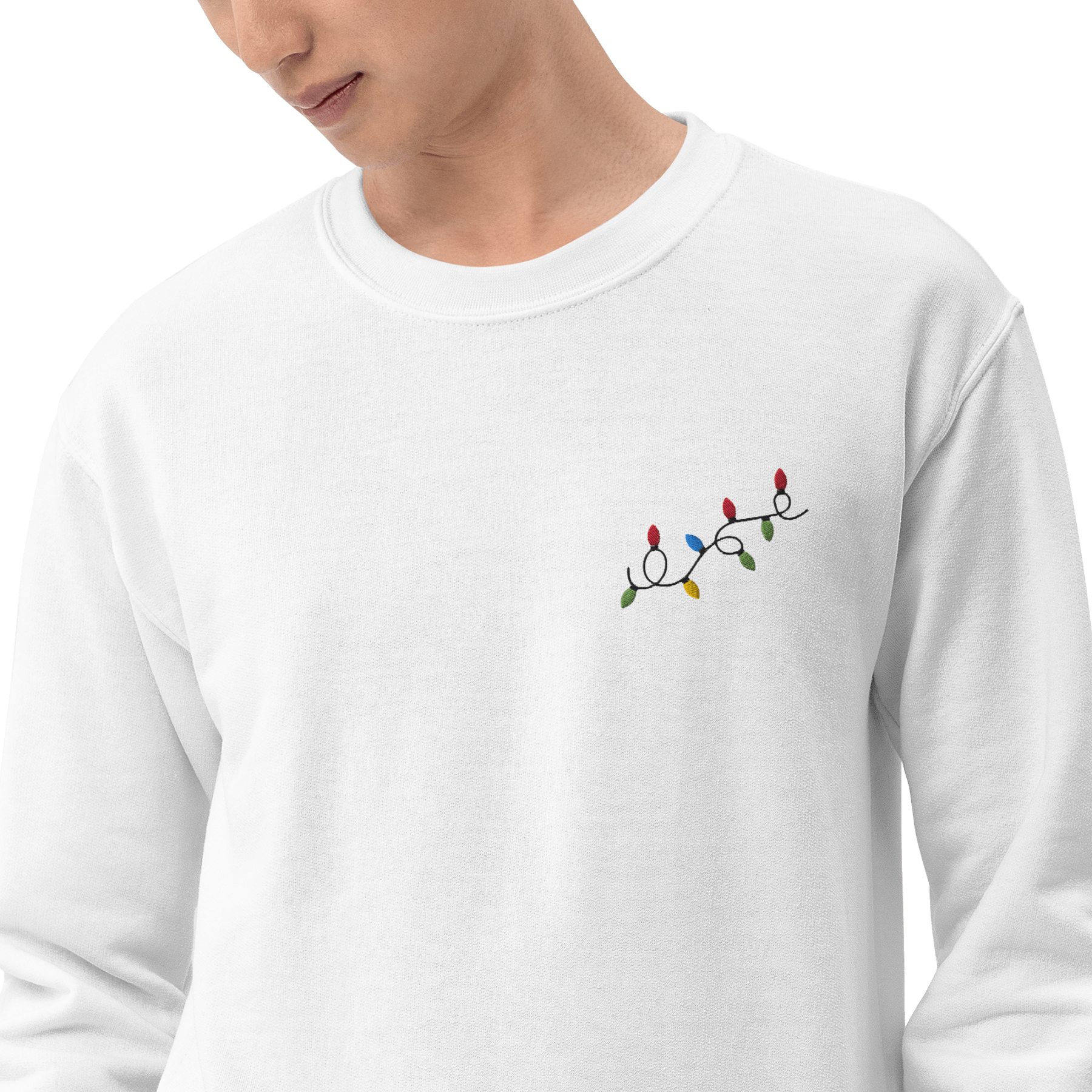 Christmas Lights 🎄 Embroidered Sweatshirt - Polychrome Goods