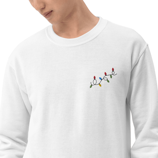 Christmas Lights 🎄 Embroidered Sweatshirt - Polychrome Goods