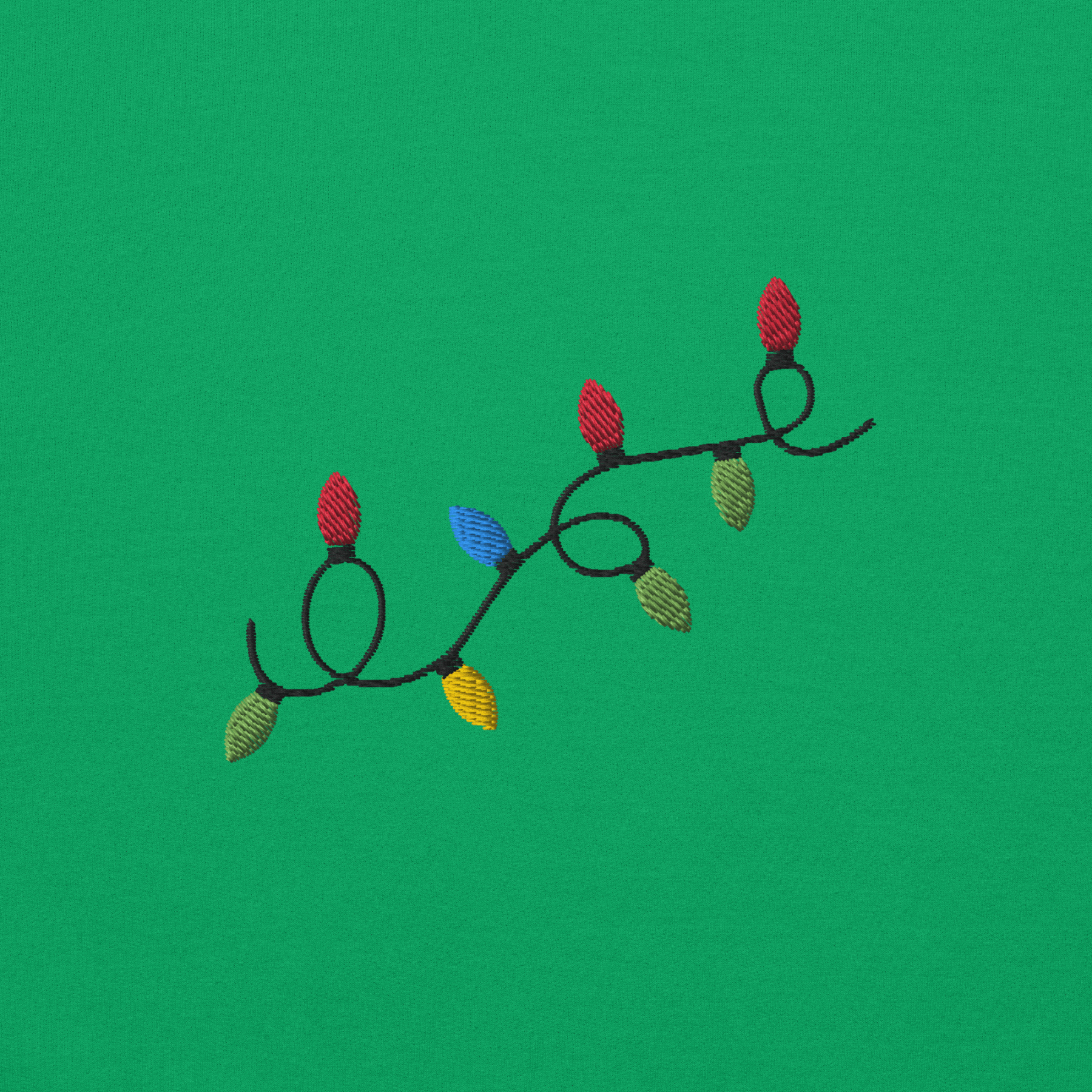 Christmas Lights 🎄 Embroidered Sweatshirt - Polychrome Goods