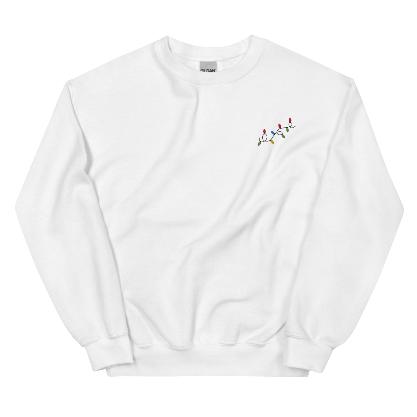 Christmas Lights 🎄 Embroidered Sweatshirt - Polychrome Goods