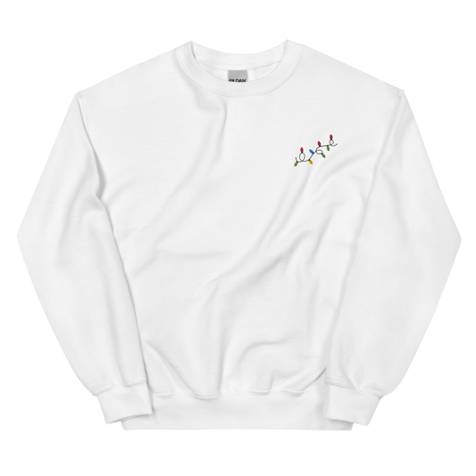 Christmas Lights 🎄 Embroidered Sweatshirt - Polychrome Goods