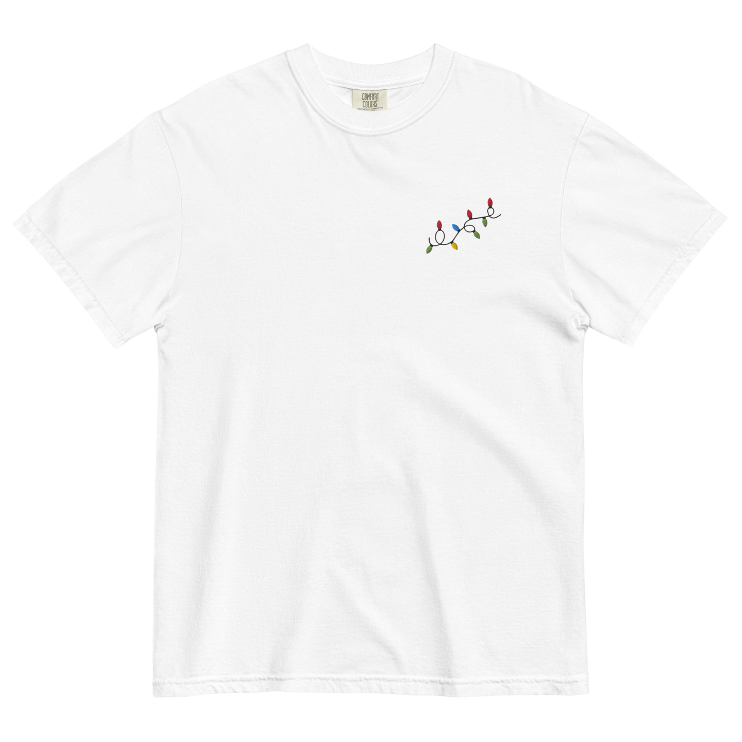 Christmas Lights 🎄 Embroidered T-Shirt - Polychrome Goods