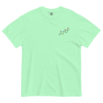 Christmas Lights 🎄 Embroidered T-Shirt - Polychrome Goods