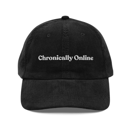 Chronically Online Embroidered Corduroy Hat - Polychrome Goods