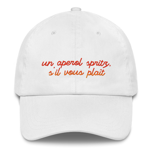Un Aperol Spritz S'il Vous Plaît Gradient Embroidered Hat