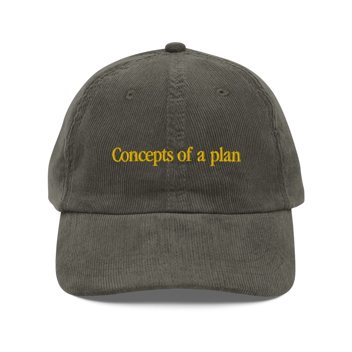 Concepts of a Plan Embroidered Corduroy Hat - Polychrome Goods 🍊