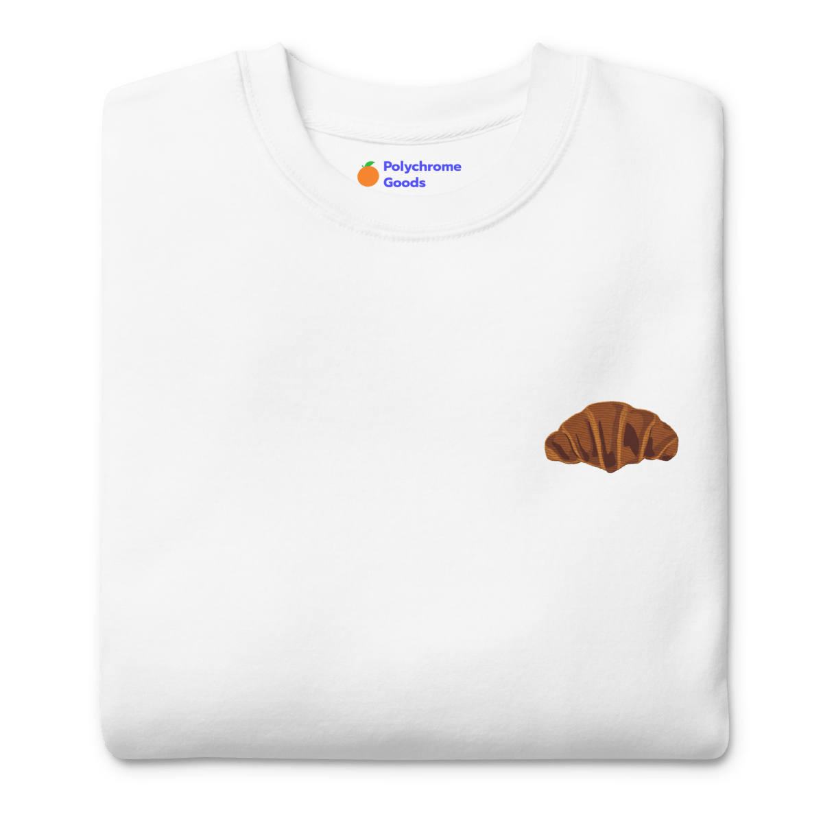 Croissant 🥐 Embroidered Sweatshirt - Polychrome Goods 🍊