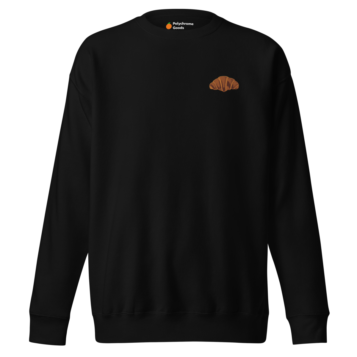 Croissant 🥐 Embroidered Sweatshirt - Polychrome Goods 🍊