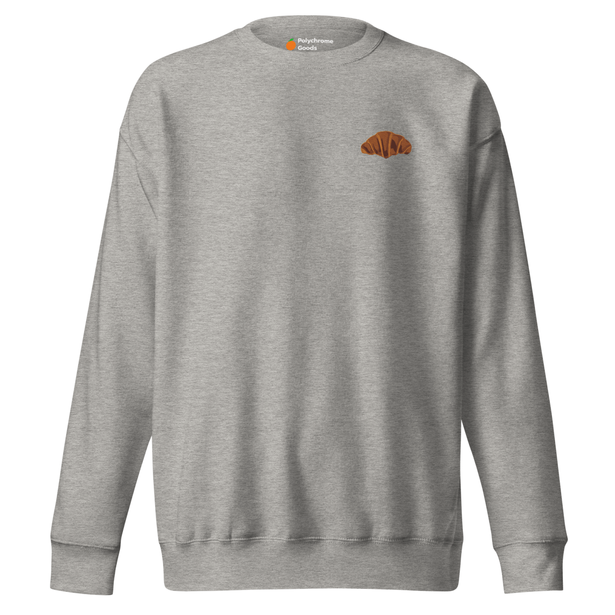 Croissant 🥐 Embroidered Sweatshirt - Polychrome Goods 🍊