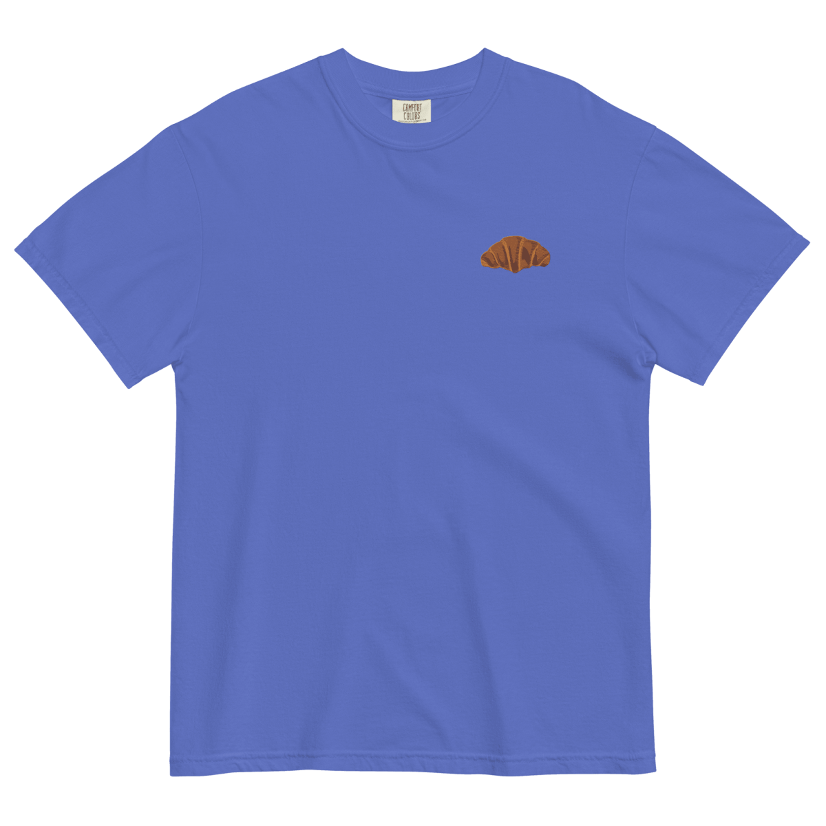 Croissant 🥐 Embroidered T-Shirt - Polychrome Goods 🍊