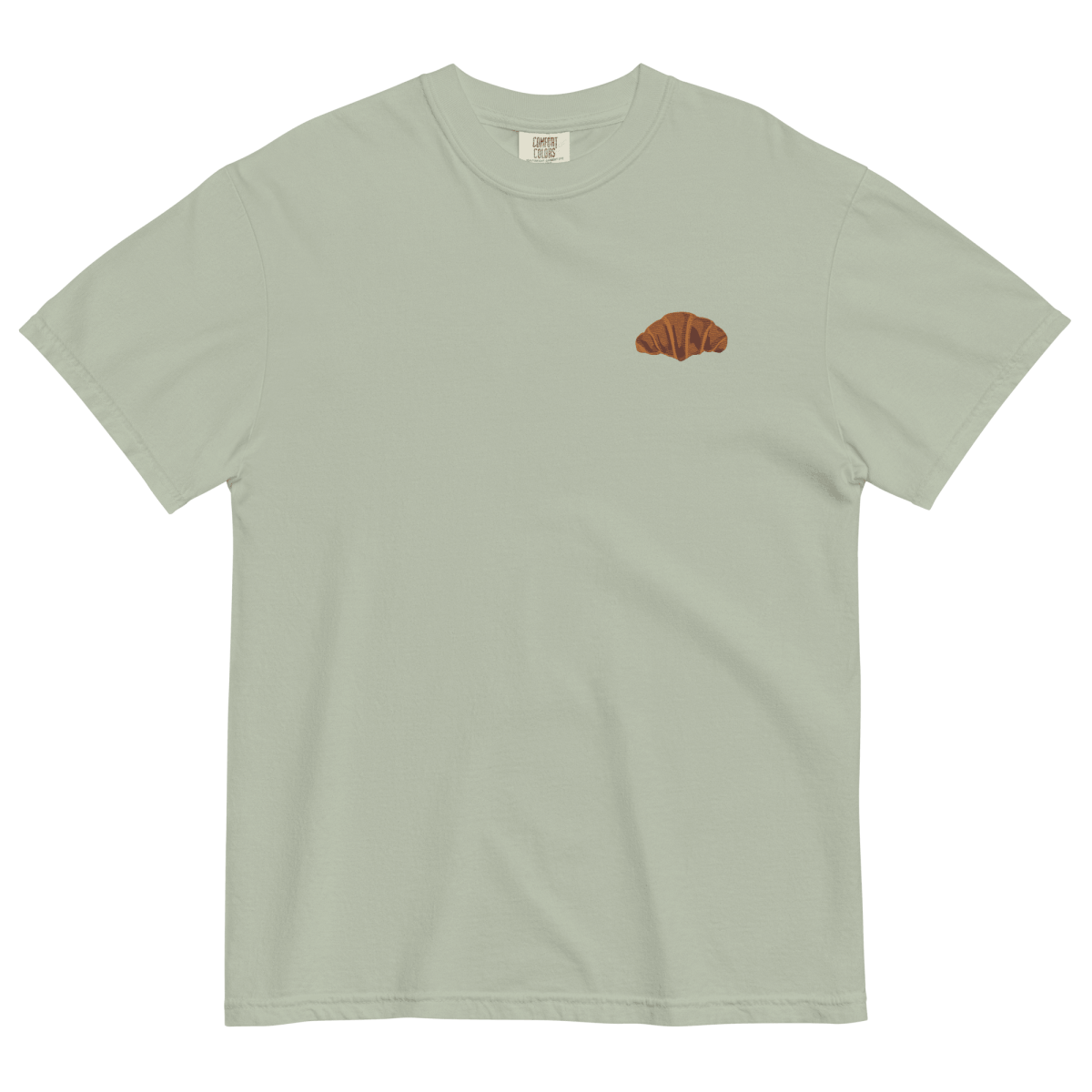 Croissant 🥐 Embroidered T-Shirt - Polychrome Goods 🍊