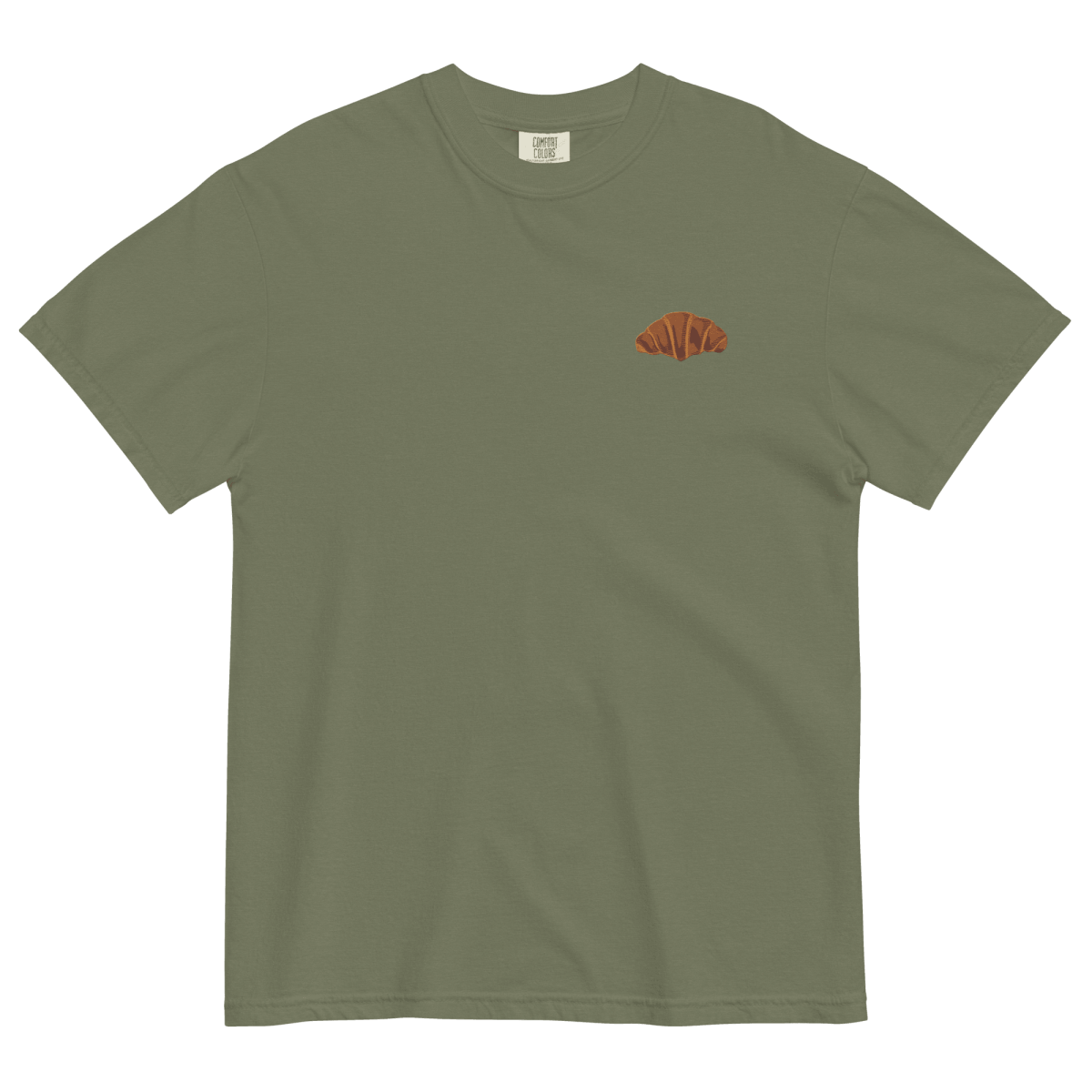 Croissant 🥐 Embroidered T-Shirt - Polychrome Goods 🍊