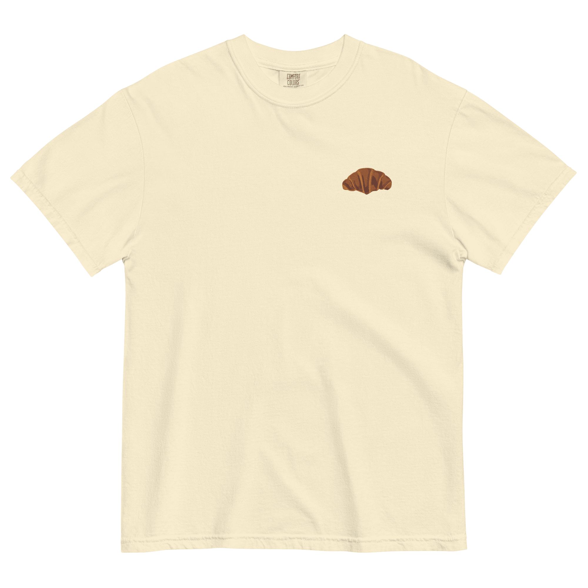Croissant 🥐 Embroidered T-Shirt - Polychrome Goods 🍊