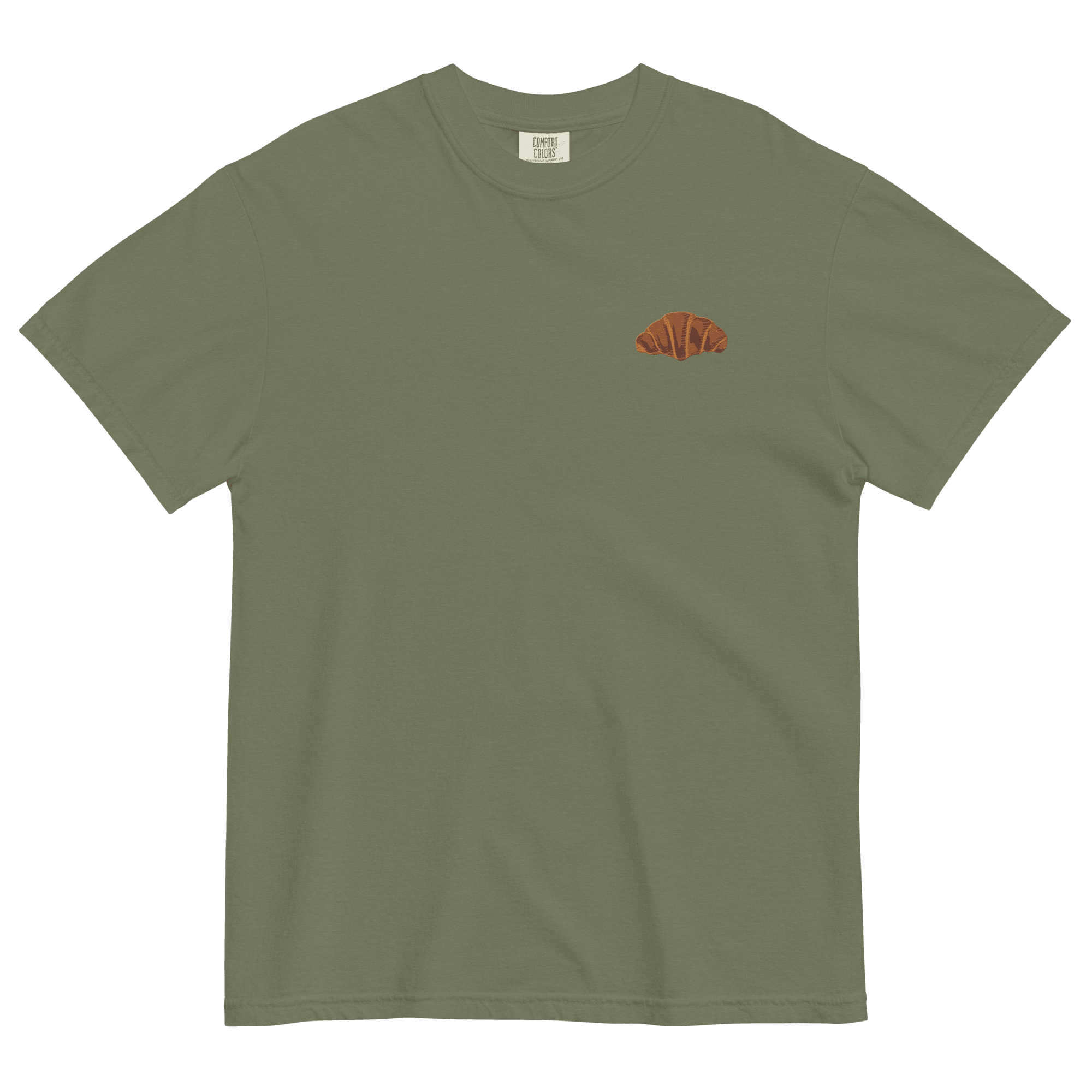 Croissant 🥐 Embroidered T-Shirt - Polychrome Goods 🍊