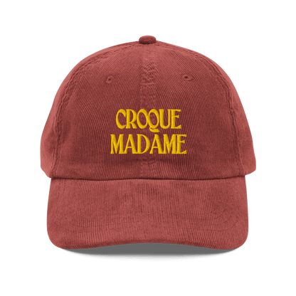 CROQUE MADAME Embroidered Corduroy Hat - Polychrome Goods 🍊