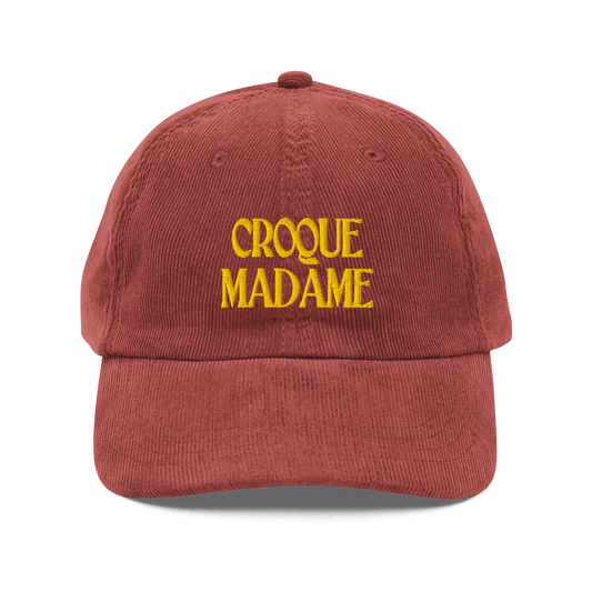 CROQUE MADAME Embroidered Corduroy Hat - Polychrome Goods 🍊