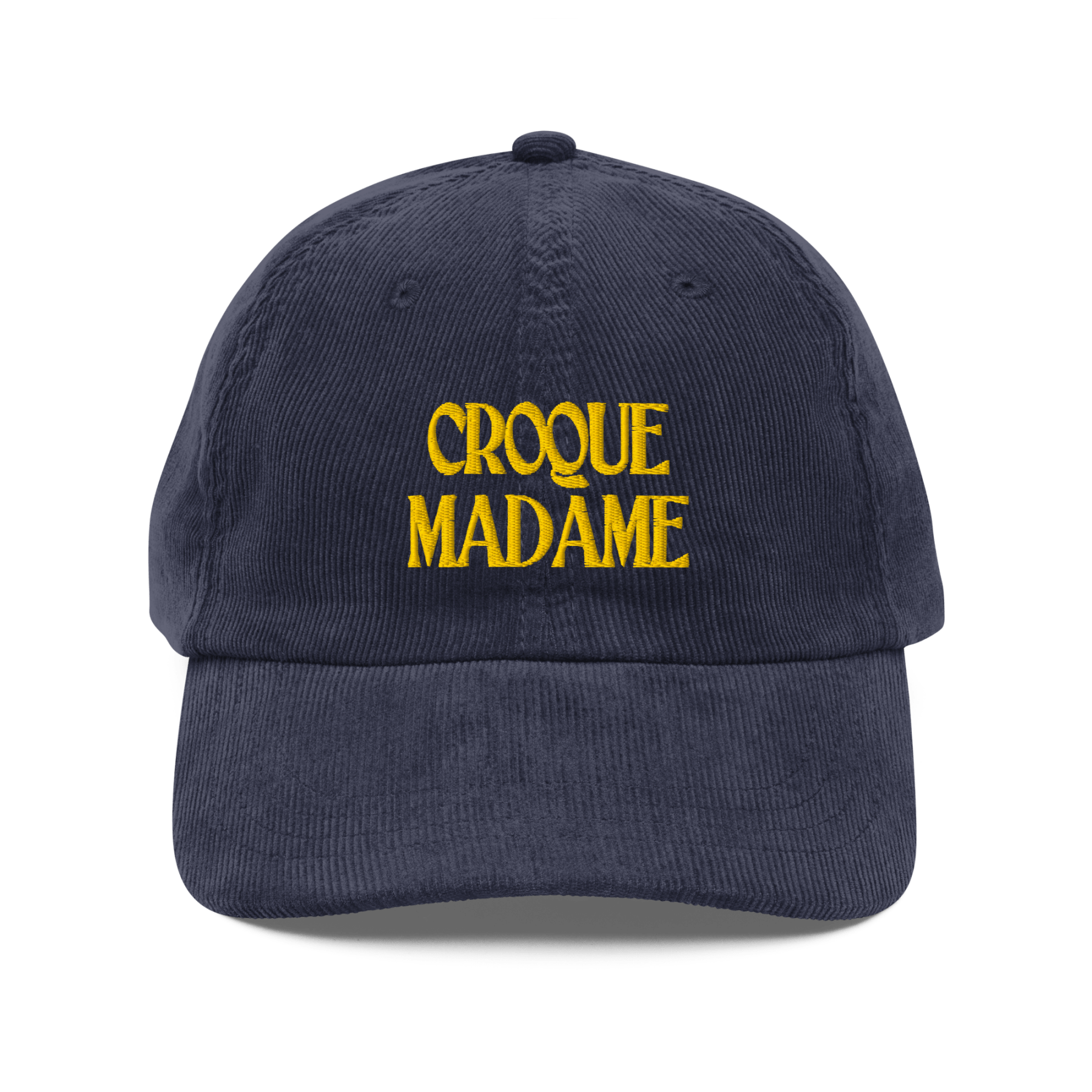CROQUE MADAME Embroidered Corduroy Hat - Polychrome Goods 🍊