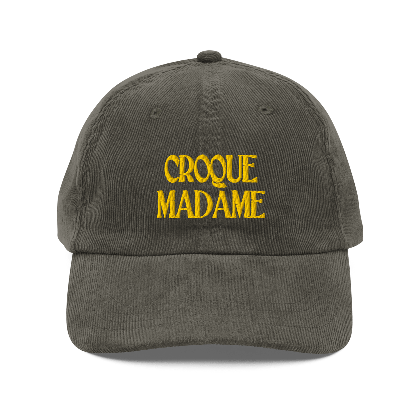 CROQUE MADAME Embroidered Corduroy Hat - Polychrome Goods 🍊