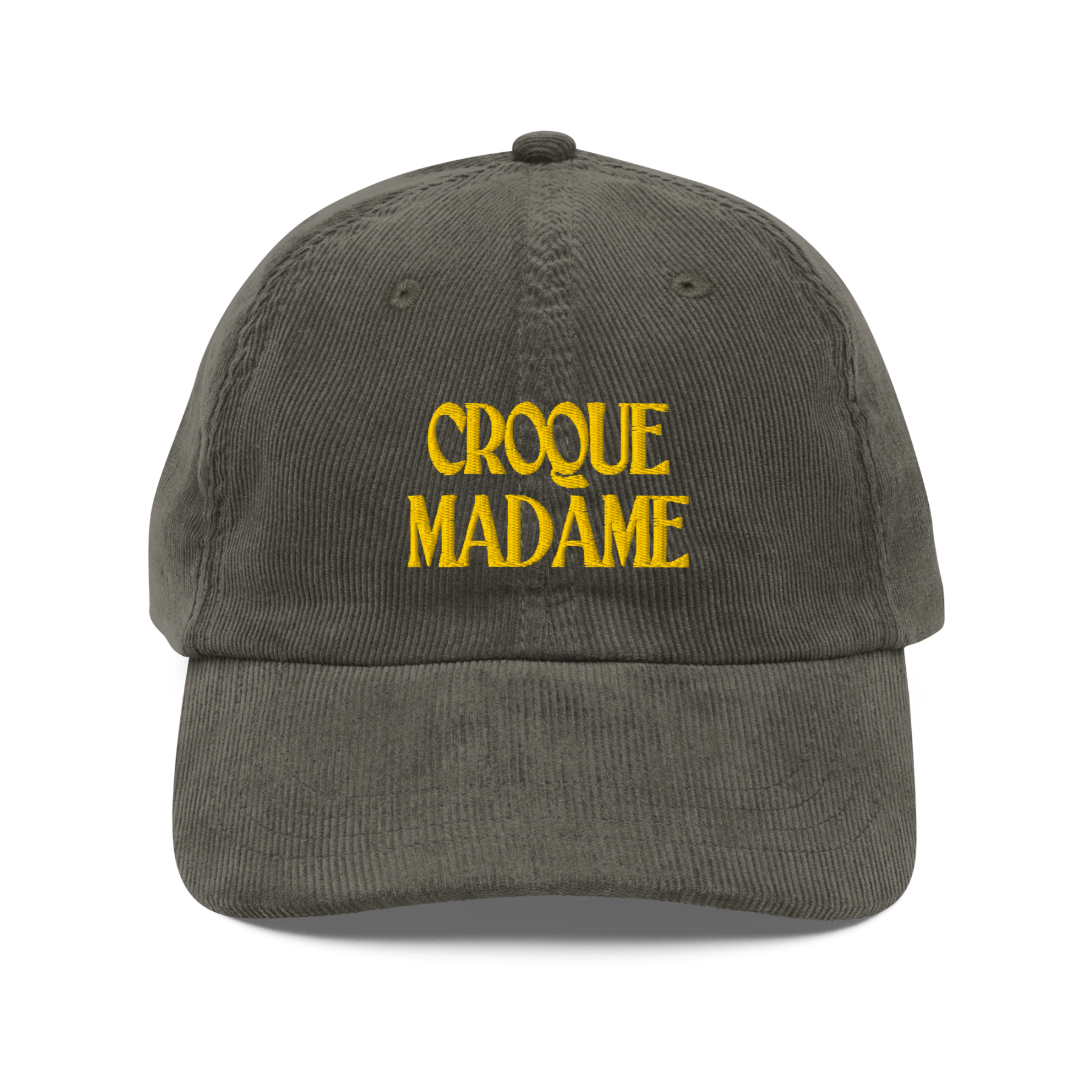 CROQUE MADAME Embroidered Corduroy Hat - Polychrome Goods 🍊