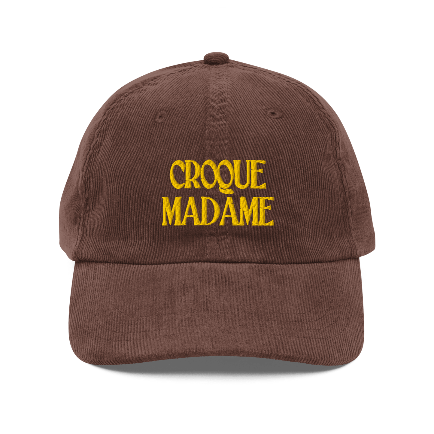 CROQUE MADAME Embroidered Corduroy Hat - Polychrome Goods 🍊