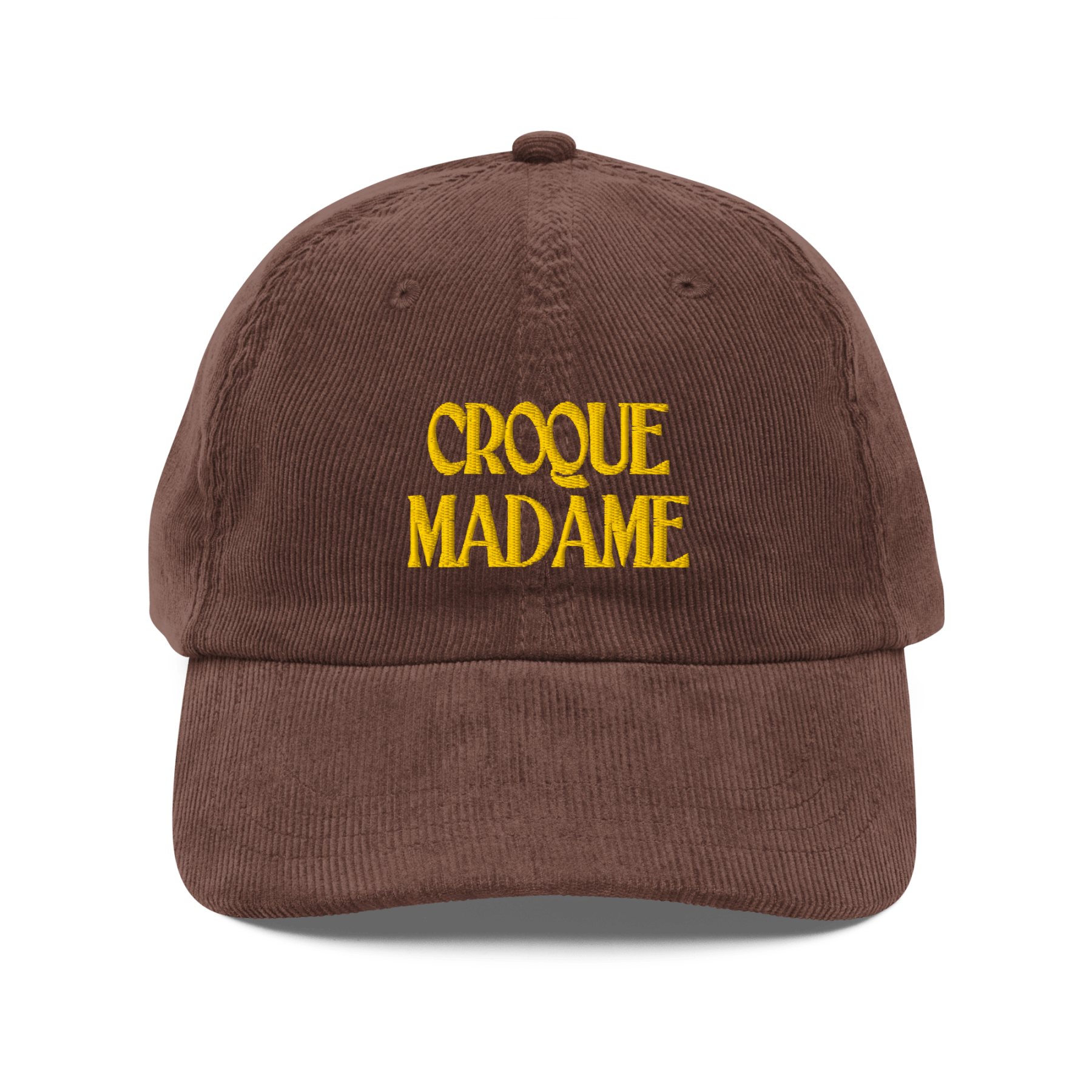 CROQUE MADAME Embroidered Corduroy Hat - Polychrome Goods 🍊