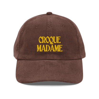 CROQUE MADAME Embroidered Corduroy Hat - Polychrome Goods 🍊