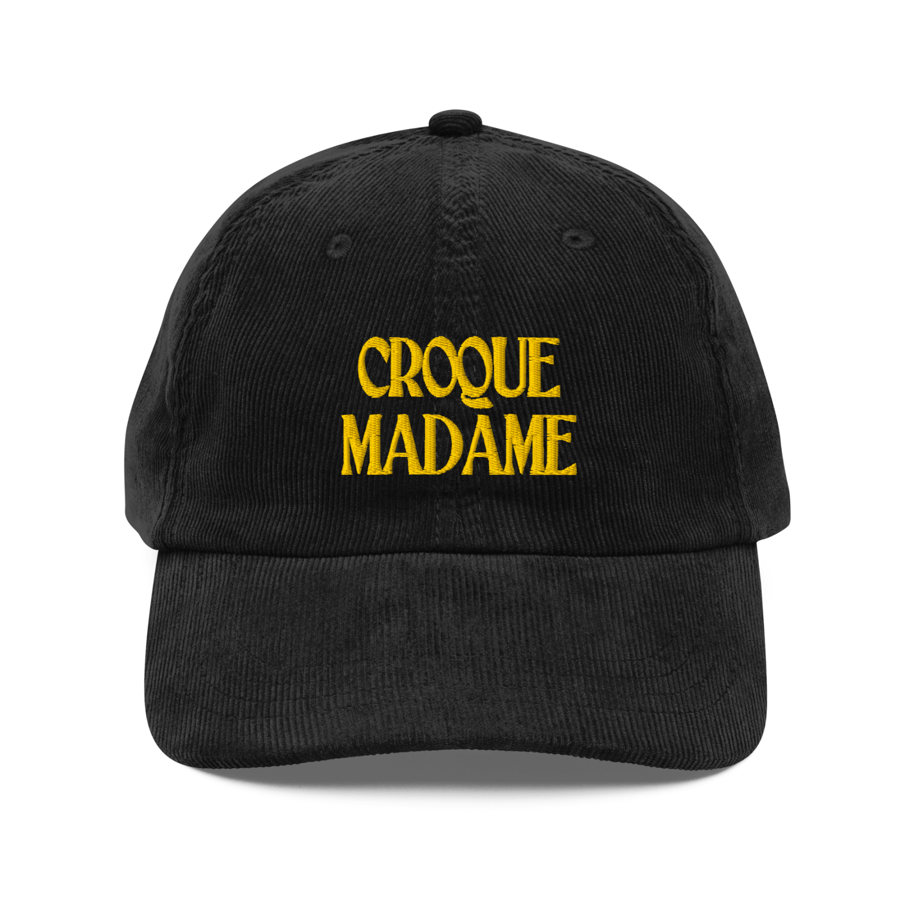 CROQUE MADAME Embroidered Corduroy Hat - Polychrome Goods 🍊