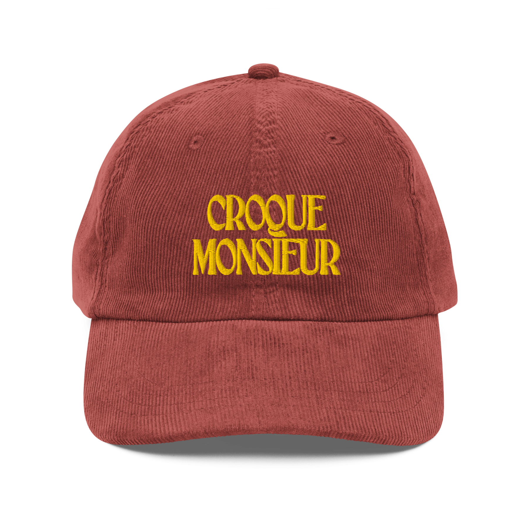 CROQUE MONSIEUR Embroidered Corduroy Hat - Polychrome Goods 🍊